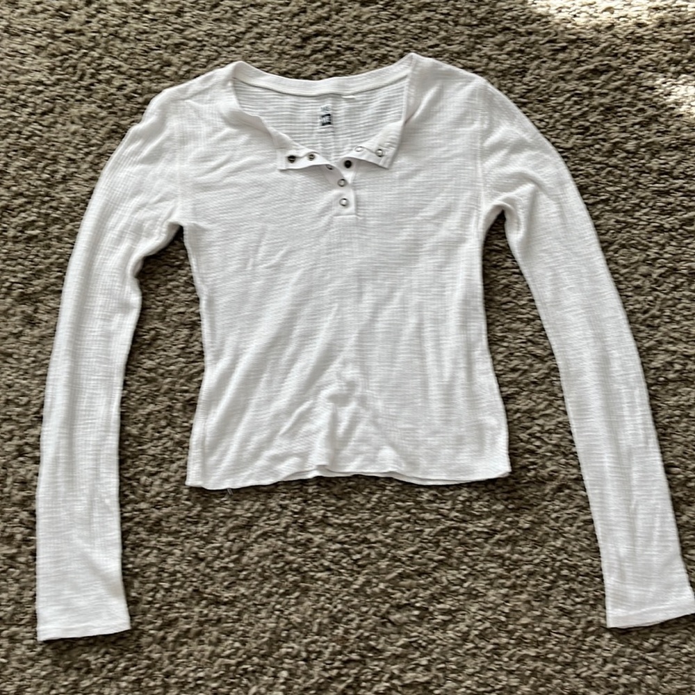 Long sleeve waffle tee